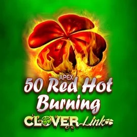 Official Slots logo: 50 Red Hot Burning Clover Links by Novomatic at Cazeus Casino