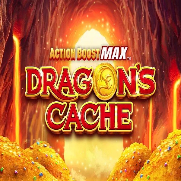 Slots logo of Action Boost Max Dragon's Cache from SpinPlay Games at Cazeus Casino