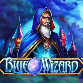 Blue Wizard online game logo by Quickspin on cazeus-casino.eu