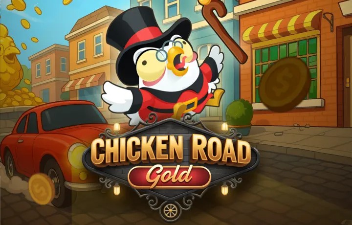 Chicken Road Gold slot icon by InOut, available at Cazeus Casino