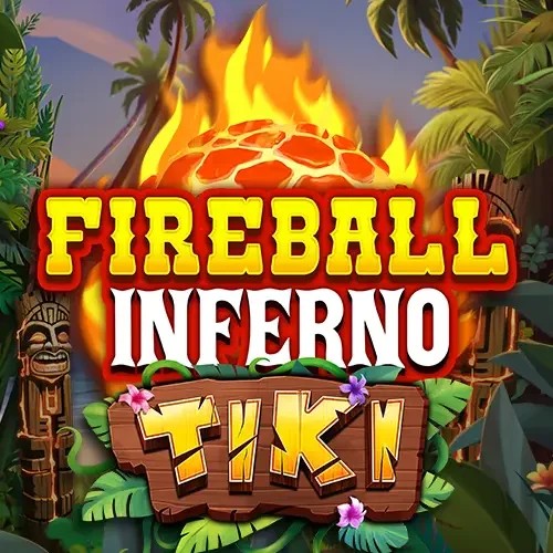 Fireball Inferno Tiki logo – Slots by NetEnt at Cazeus Casino