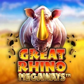 Great Rhino Megaways logo – Slots by Pragmatic Play at Cazeus Casino
