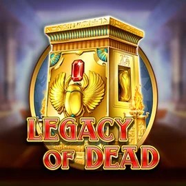 Official Slots logo: Legacy of Dead by Play'n GO at Cazeus Casino