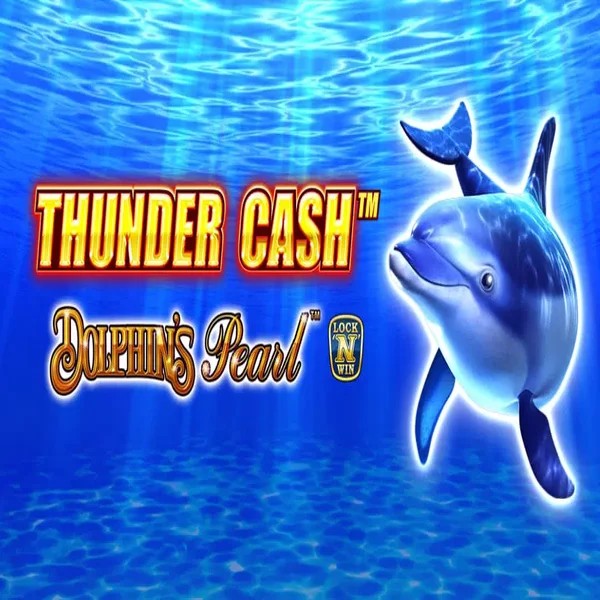 Thunder Cash Dolphins Pearl slot logo by Novomatic at Cazeus Casino
